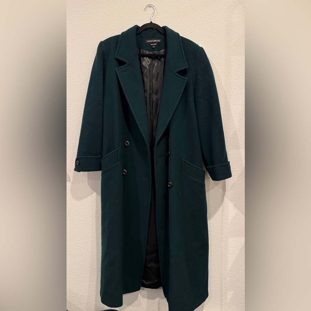 Donny Brook long emerald pea coat